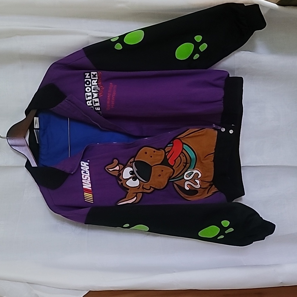 COPY - Adorable Vintage Scooby-Doo Nascar Cartoon Network jacket,kids,size XL